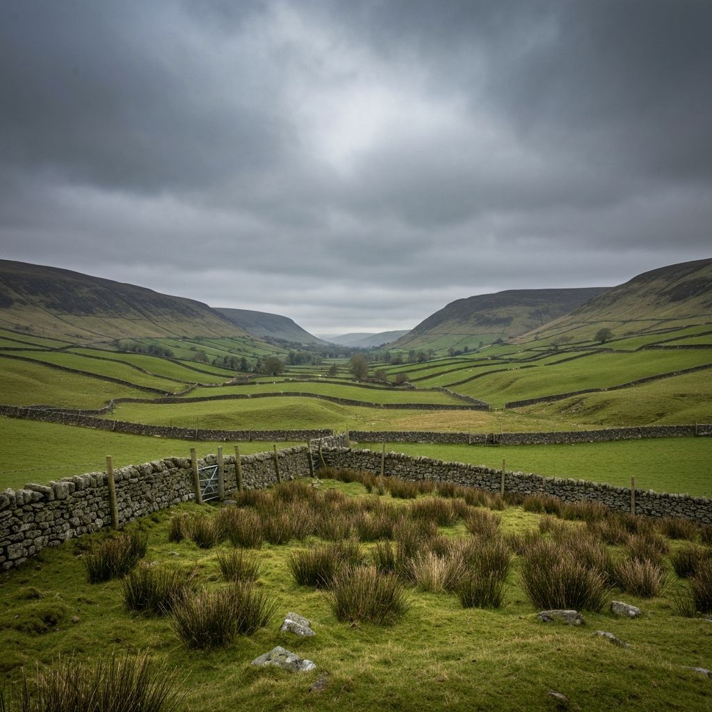 Welsh countryside landscape near Llandrindod Wells